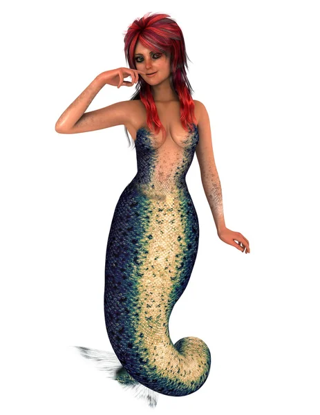 3D CG representación de una sirena — Foto de Stock
