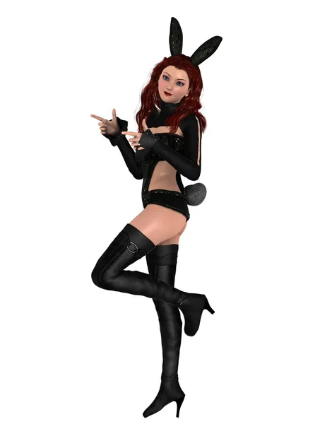 3D CG rendering of a bunny girl — Stock Photo, Image