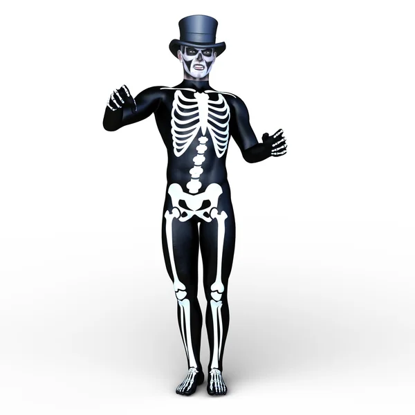 Renderowania 3D cg kostium szkielet człowieka — Zdjęcie stockowe