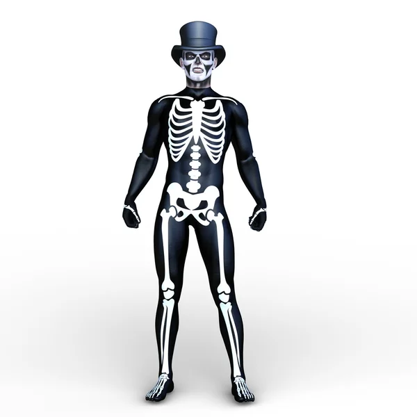Renderowania 3D cg kostium szkielet człowieka — Zdjęcie stockowe