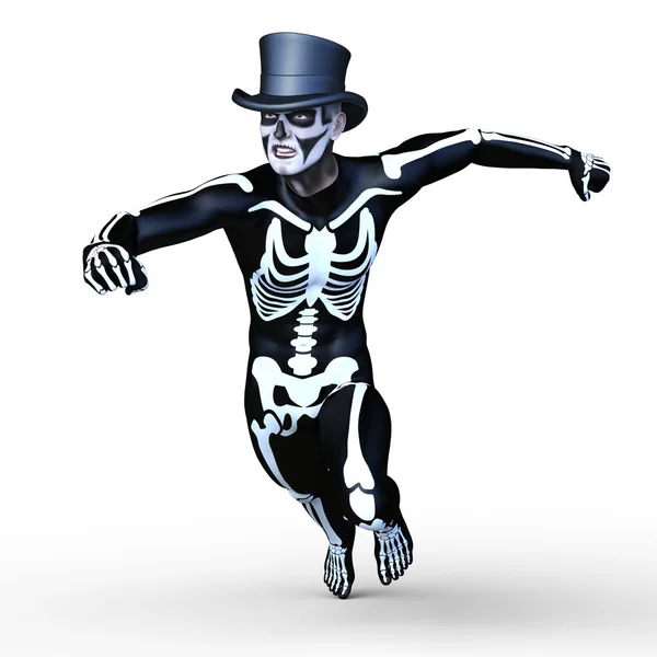 3D cg Darstellung eines Skelettkostüms Mann — Stockfoto