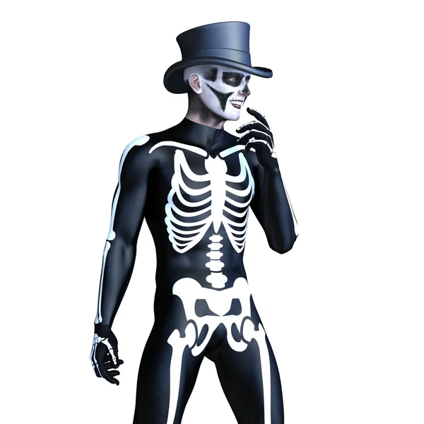 3D CG renderização de um homem traje esqueleto — Fotografia de Stock