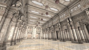 3d cg işleme grand salon