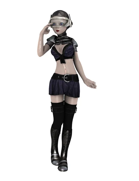 3D CG rendering of a female android — Stock Photo, Image