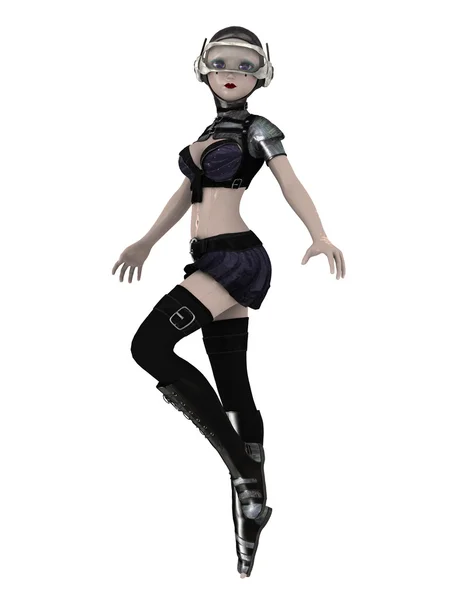 3D CG rendering of a female android — Stock Photo, Image