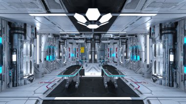 Uzay istasyonunun 3d cg görüntülemesi