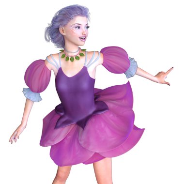 genç bir kadının 3d cg işleme