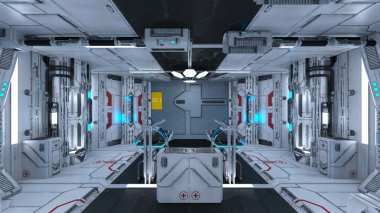 Uzay istasyonunun 3d cg görüntülemesi