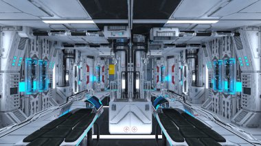 Uzay istasyonunun 3d cg görüntülemesi