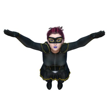 3d cg işleme süper bir kadın