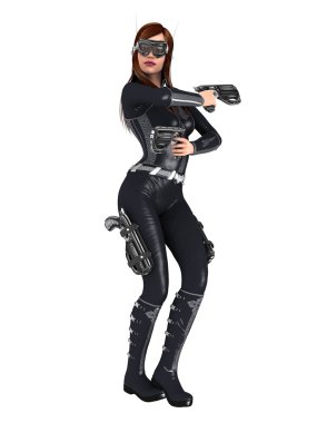 bir kadın savaşçı 3d cg render