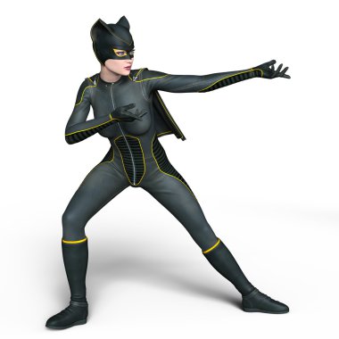 3d cg işleme süper bir kadın