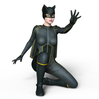 3d cg işleme süper bir kadın