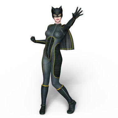 3d cg işleme süper bir kadın