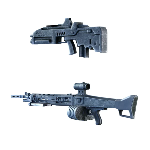 Rendering 3D CG del fucile d'assalto — Foto Stock