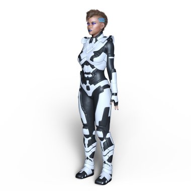 3d cg işleme süper bir kadın