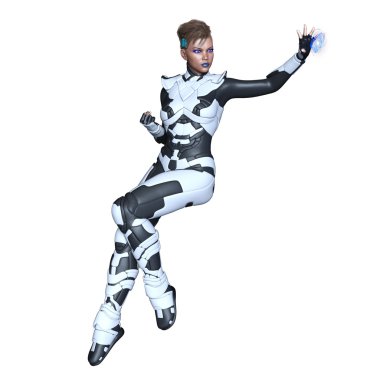 3d cg işleme süper bir kadın