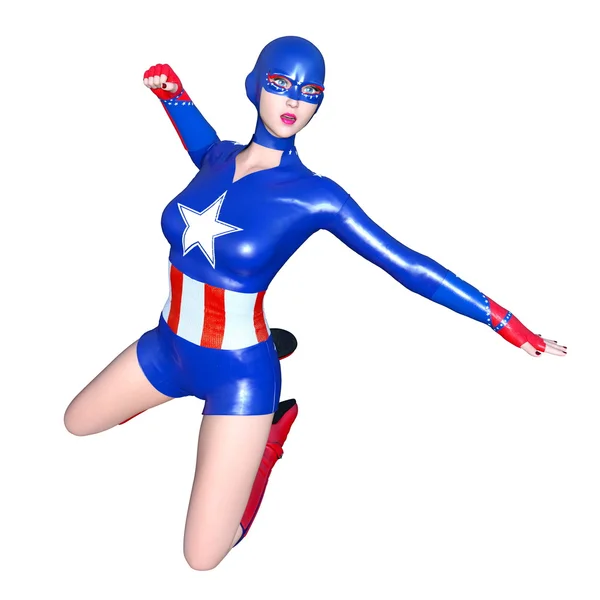 3D CG rendering of a super woman — Stock Photo, Image