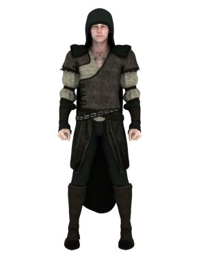 bir savaşçının 3d cg işleme