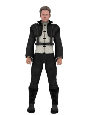 Genç bir adamın 3 boyutlu görüntüsü.