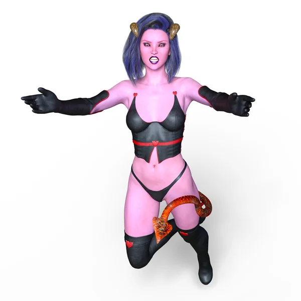 3D CG rendering of a devil woman — Stock Photo, Image