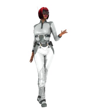 3d cg işleme süper bir kadın