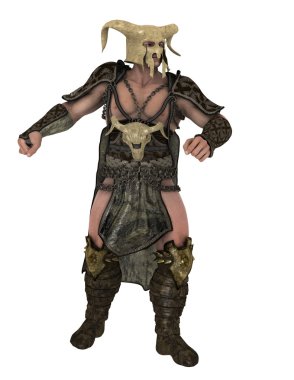 bir savaşçının 3d cg işleme