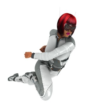 3d cg işleme süper bir kadın