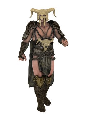 bir savaşçının 3d cg işleme