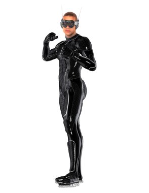 bir süper kahraman 3d cg render