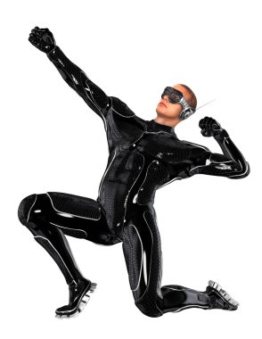 bir süper kahraman 3d cg render