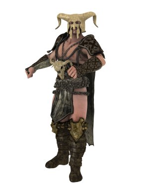 bir savaşçının 3d cg işleme