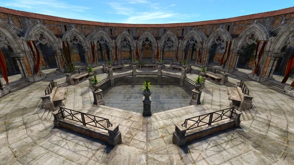 3D CG rendering of patio — Stock Photo, Image