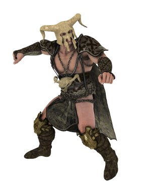 bir savaşçının 3d cg işleme