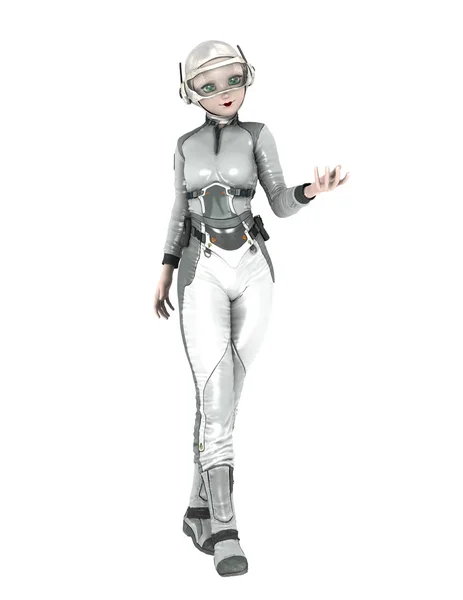 3D CG rendering of a female android — Stock Photo, Image