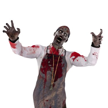 beyaz zemin üzerinde zombi