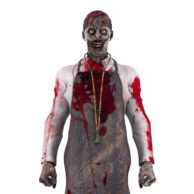 beyaz zemin üzerinde zombi