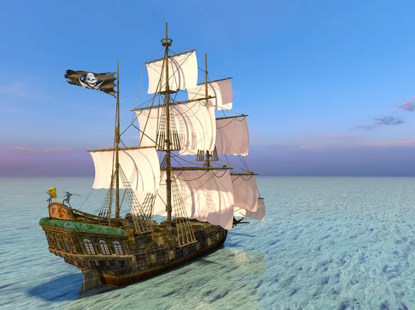 3D cg-rendering av en segelbåt — Stockfoto