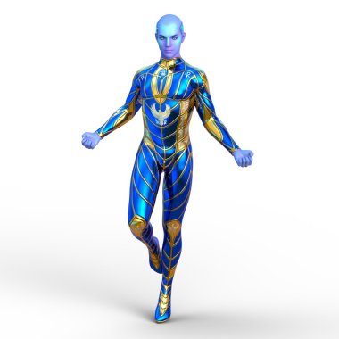 bir erkek Android 3d cg işleme