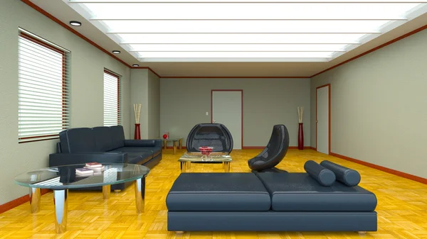 3D CG rendering of a living room Royalty Free Stock Photos