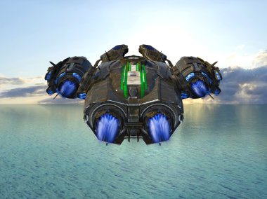 3d cg işleme bir uzay istasyonu