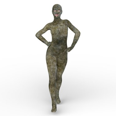 kadın bir canavar 3d cg işleme