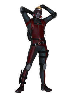 bir askerin 3d cg işleme