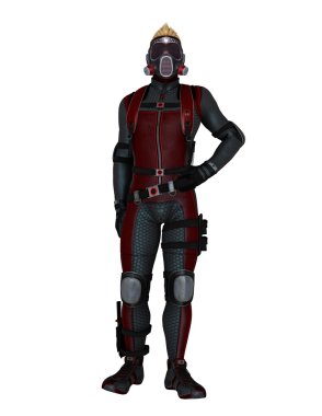 bir askerin 3d cg işleme