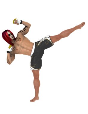 bir savaş sanatçısı 3d cg render