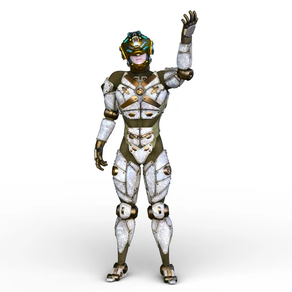 3D CG renderização de um super herói — Fotografia de Stock
