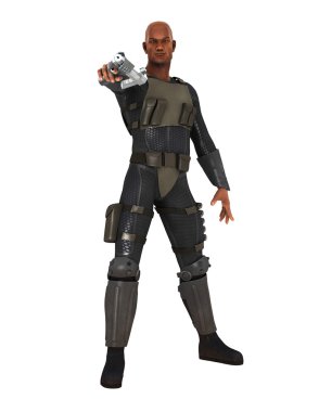 bir savaşçının 3d cg işleme.