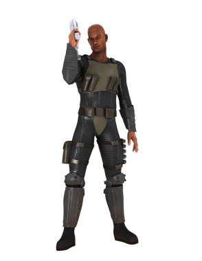 bir savaşçının 3d cg işleme.