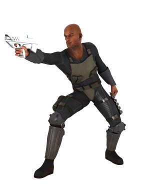 bir savaşçının 3d cg işleme.