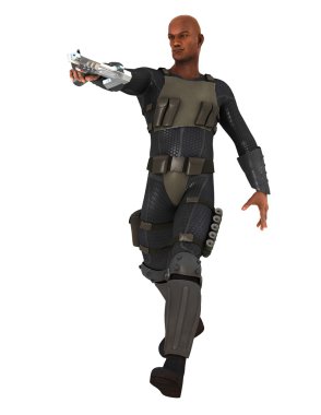 bir savaşçının 3d cg işleme.